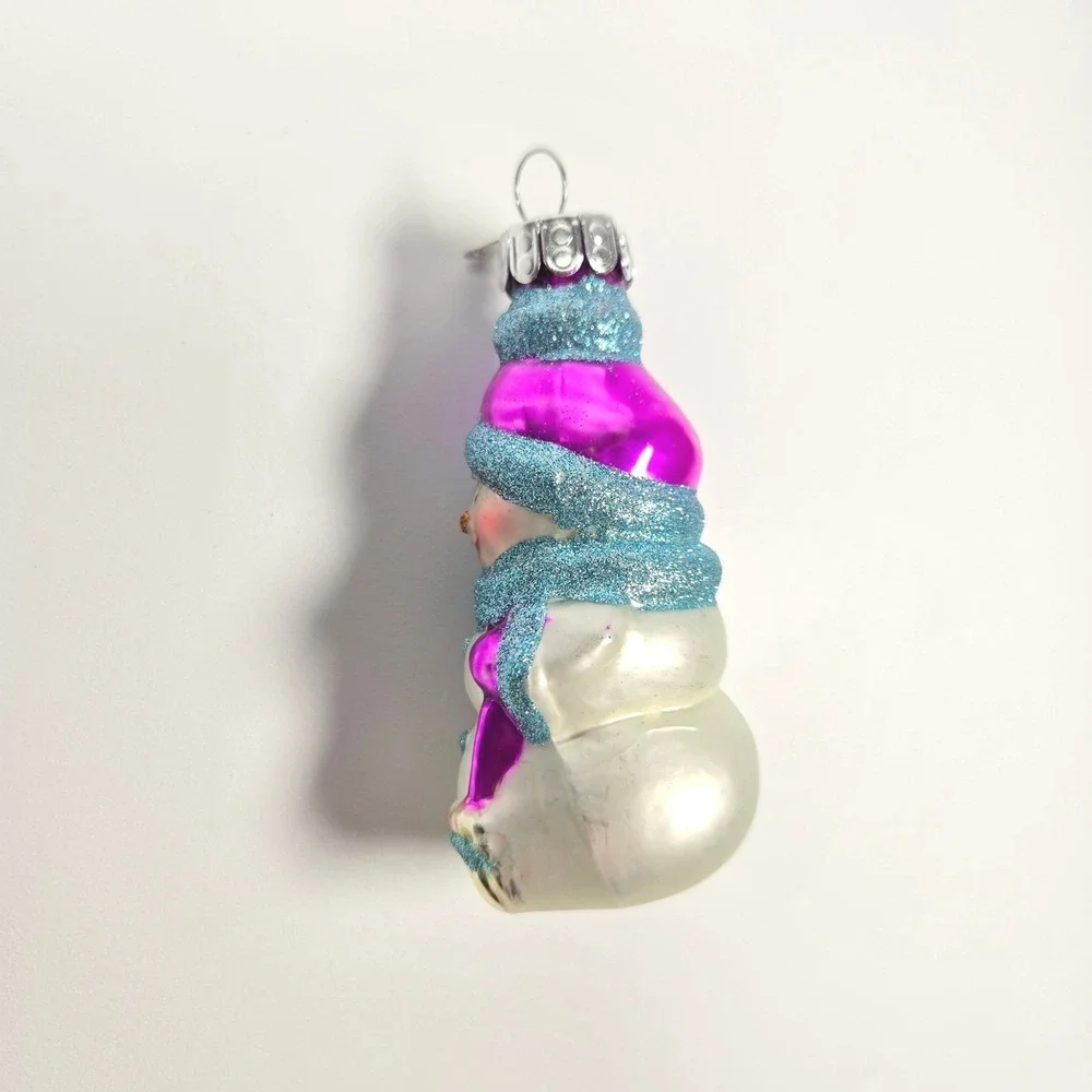 NICE Radko Celebrations Snowman Glitter Sparkle‎ Miniature Mini Ornament 2013 S1